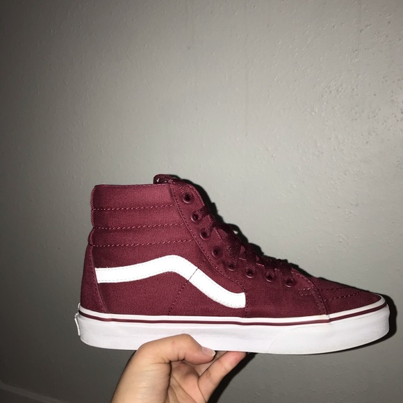 Vans Sk8-hi maroon high top vans - Picture 2 of 4